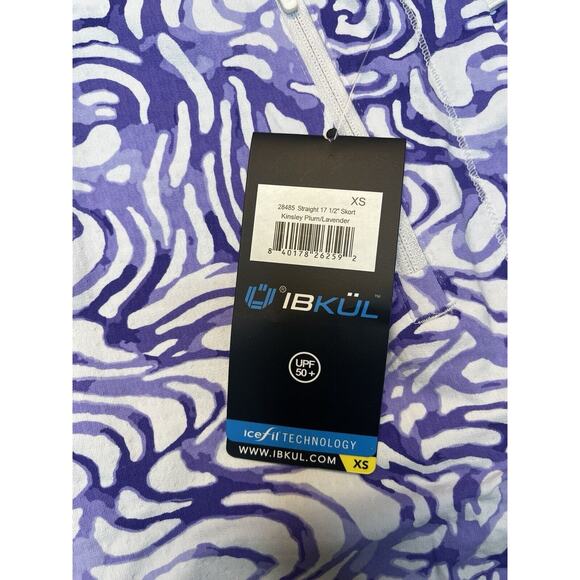 NWT IBKUL KINSLEY PLUM LAVENDER GOLF TENNIS STRAIGHT SKORT WOMEN’S XS - Picture 5 of 9